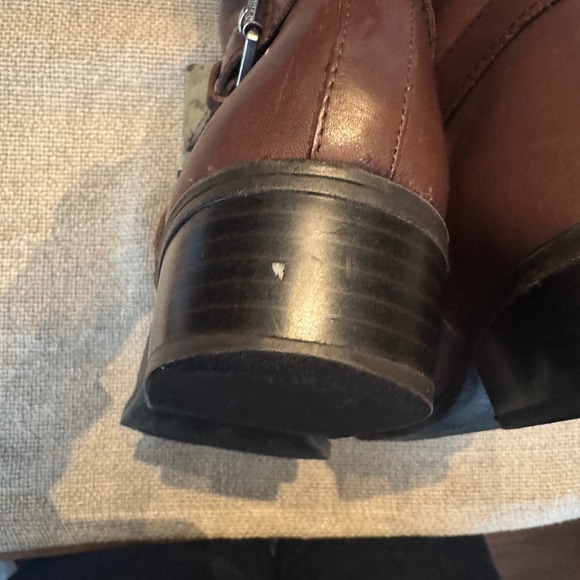 Lauren Ralph Lauren Marion Harness Tall Riding Boots Brown Leather 7.5B - Picture 12 of 15